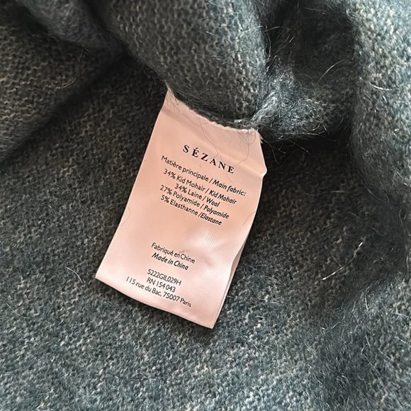 NEW Sezane Melina Cardigan in Sage | Blue Green- size M - Picture 10 of 10